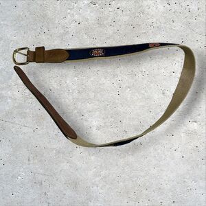 ZEP PRO University of Auburn Tigers Leather Canvas Ribbon Belt sz 32